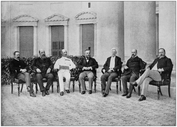 Photographie antique de l’Empire britannique - Le vice-roi et gouverneur général de l’Inde en conseil (1895)