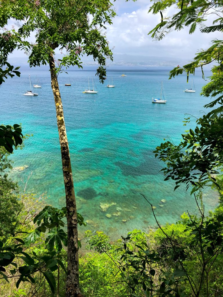 Baie dans la commune des Trois Ilets dans le sud de la Martinique