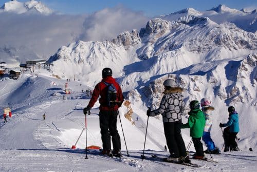 Skieur à Courchevel